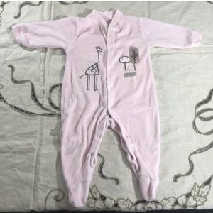 Pink kushies organic fuzzy romper